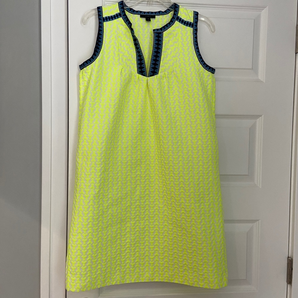 J Crew neon arrow print dress